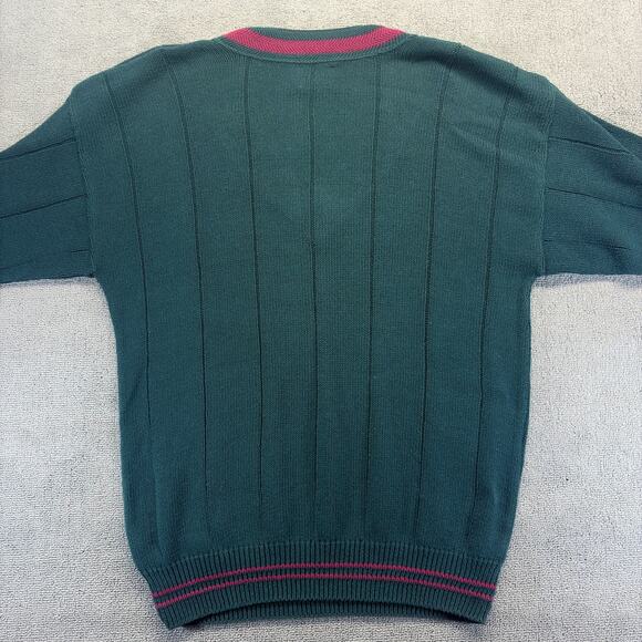 Vintage Jantzen Cricket Sweater Mens XL Green V-Neck Tennis Varsity Collegiate - Picture 3 of 7